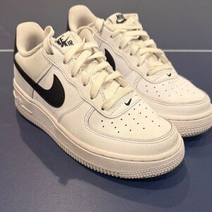 Nike Air Force 1 White and Black Sneakers